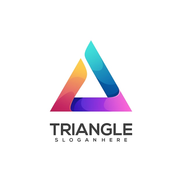 Fantastico logo triangolo colorato gradiente