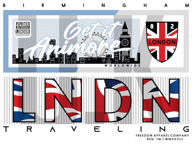 Awesome london, vector typography image illustration design graphic printing