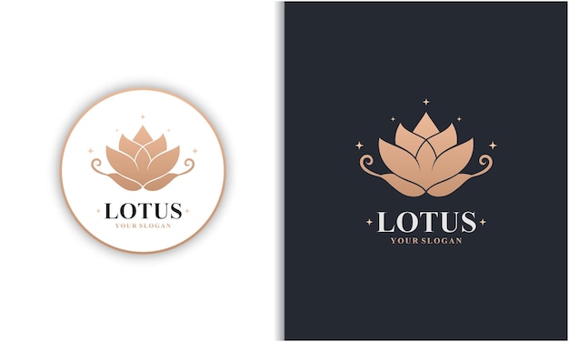 Удивительный роскошный логотип lotus