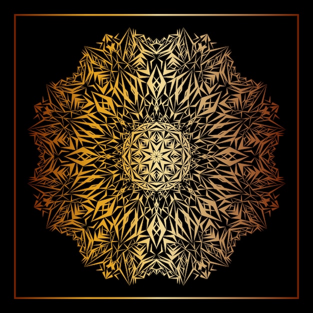 Awesome Luxury mandala background with golden arabesque pattern