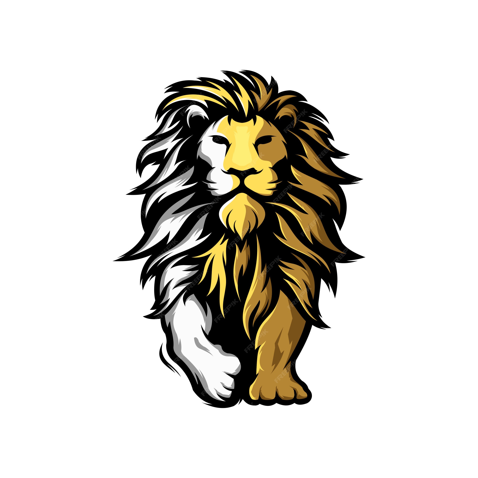 Premium Vector | Awesome mascot lion logo