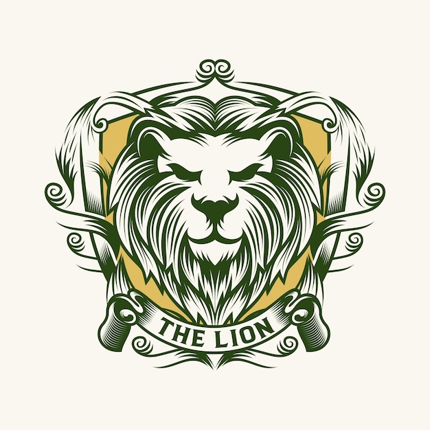 Awesome mascot lion logo