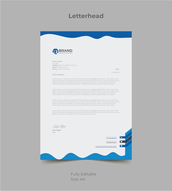 awesome Modern Letterhead Pad Template Design