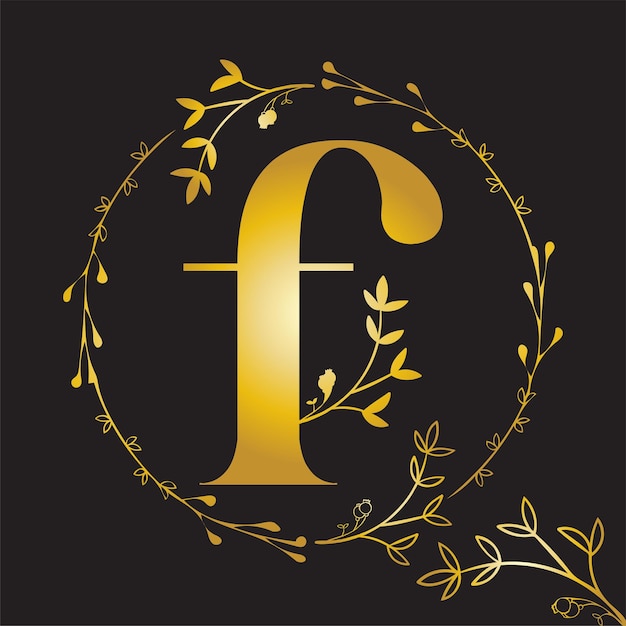 Vector awesome monogram logo ontwerpsjabloon met luxe achtergrond