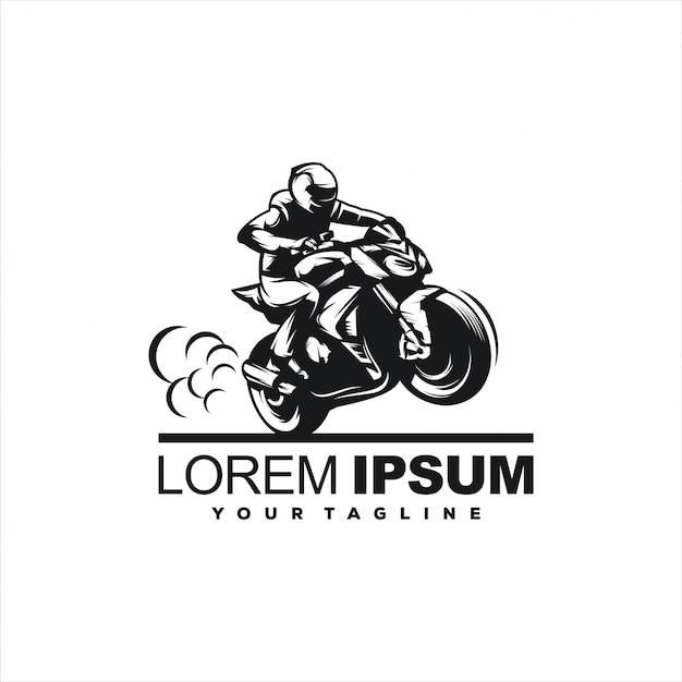 Awesome motor bike logo design