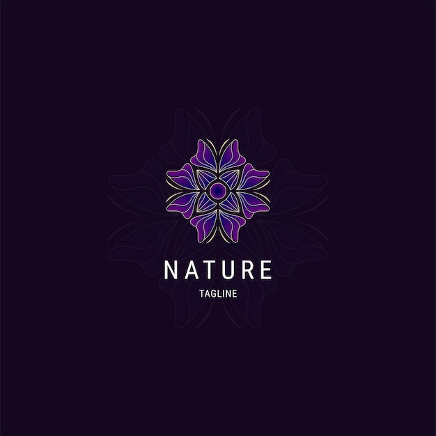 Fantastico modello di logo della natura