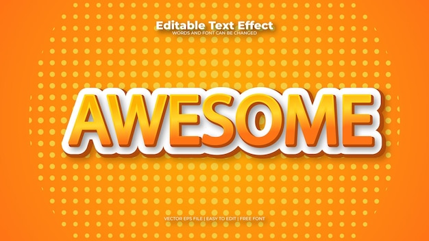 Awesome orange editable text effect