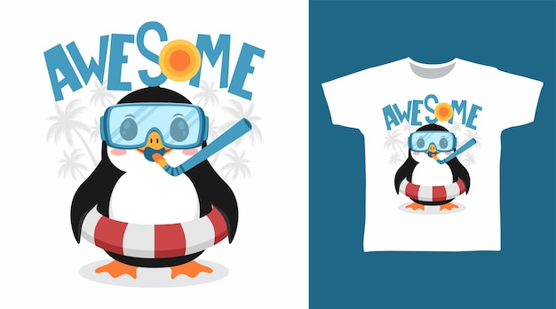 Awesome Penguin t-shirt kunst mode ontwerpen