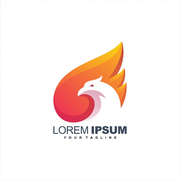 Awesome phoenix flame logo design