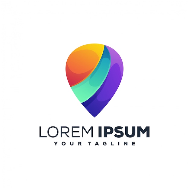 awesome pin gradient logo 