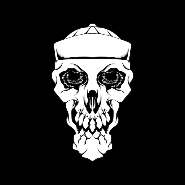 Awesome skull head illustration