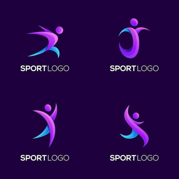 Vector awesome sport gradient logo