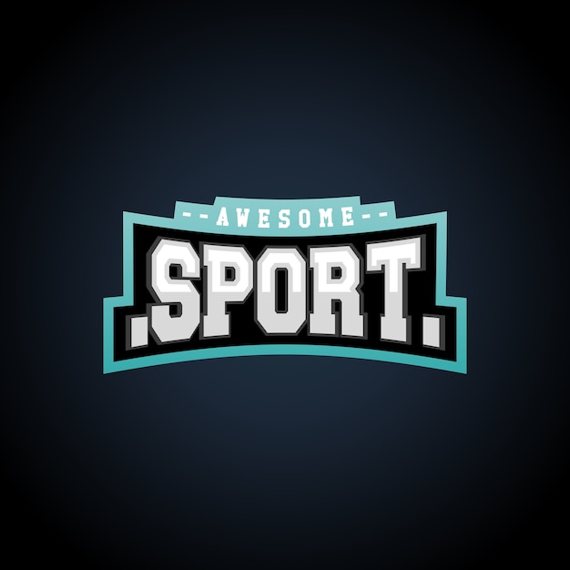 Vector awesome sport retro text emblem