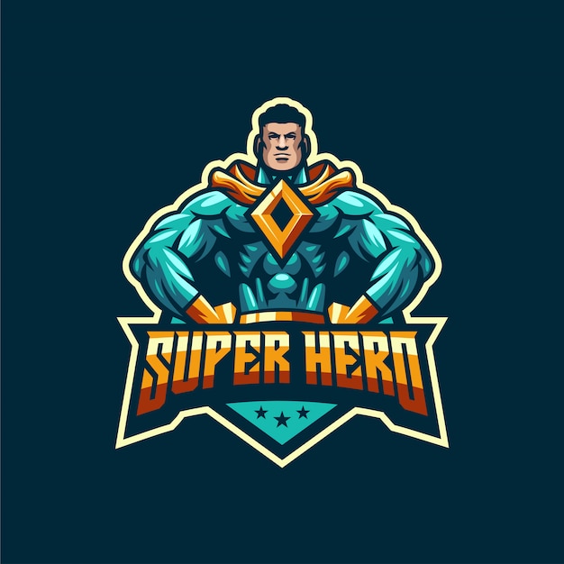 Awesome super hero logo template