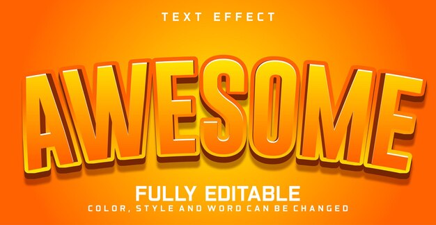 Awesome text editable style effect