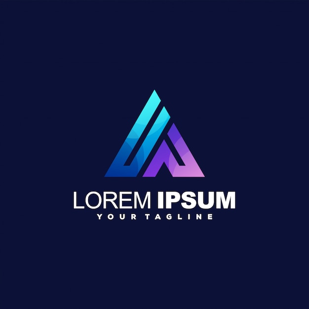 Awesome triangle gradient logo 