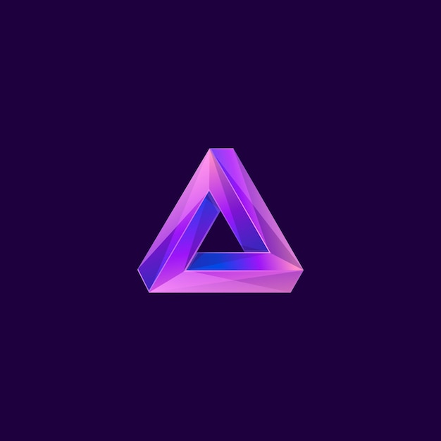 Vector awesome triangle premium logo vector