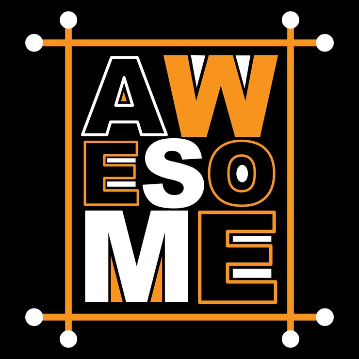 वेक्टर awesome typography t-shirt design