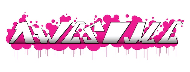 Vector awesome urban lettering design. creative modern wording