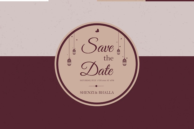 awesome Wedding card Design classic style