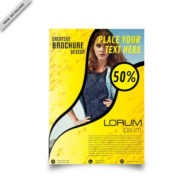 Vector awesome yellow abstract flyer