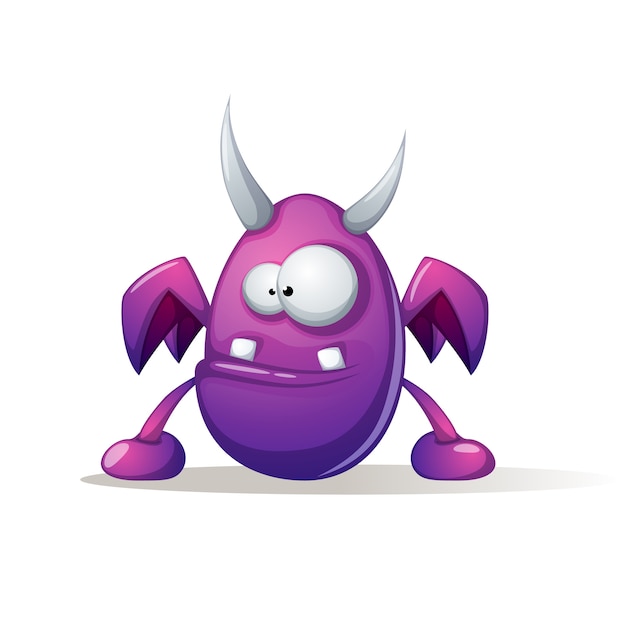 Vector awfully nice monster. cute, funny illustration.