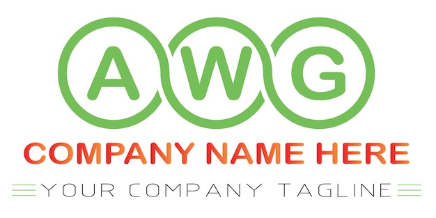 Vector awg letter logo design