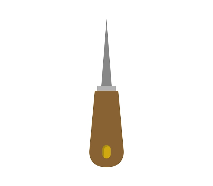 Vector awl on background