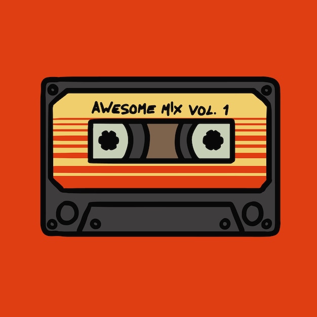 Awsome Mix Tape vector illustration