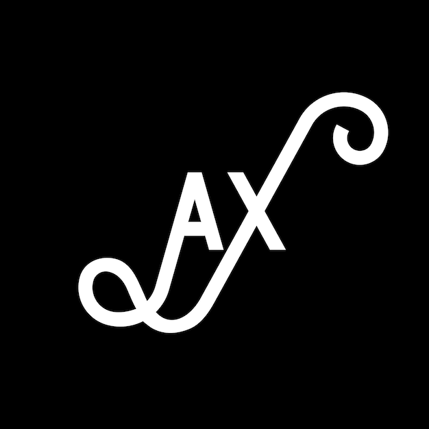 Vector ax letter logo ontwerp op zwarte achtergrond ax creatieve initialen letter logo concept axe letter design ax witte letter ontwerp op zwart achtergrond a x a x logo