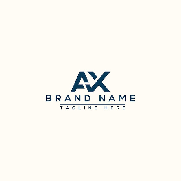 AX ロゴ デザイン テンプレート ベクトル グラフィック ブランド要素