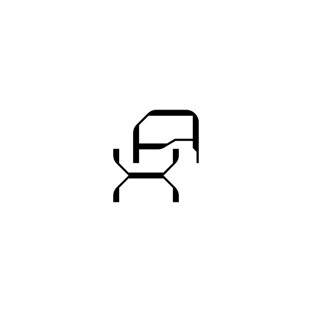 Vector ax monogram logo design letter text name symbol monochrome logotype alphabet character simple logo