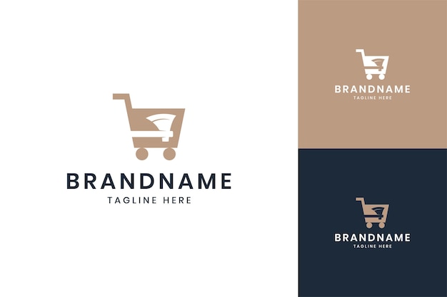 Ax shopping negative space logo design