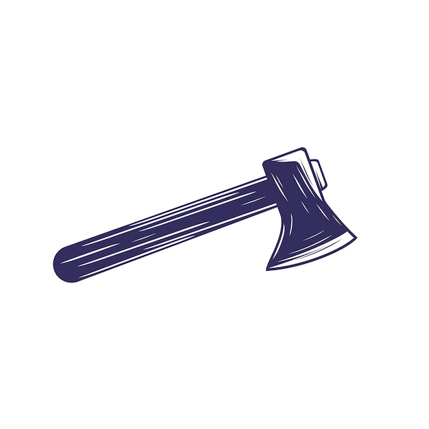 Vector axe icon on white vector art