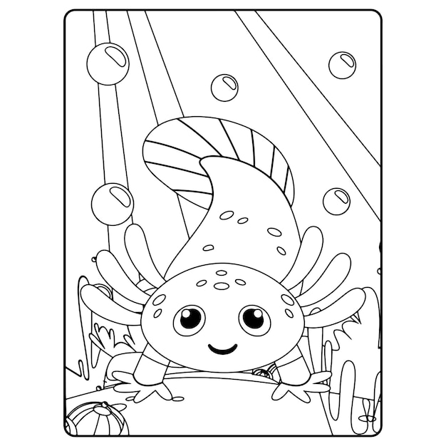 아이들을 위한 Axolotl 색칠 공부 페이지