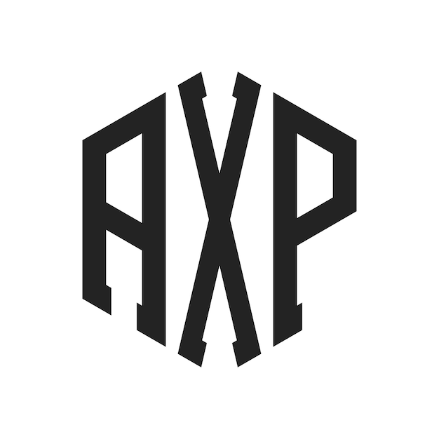 AXP Logo Design Aanvankelijke letter AXP Monogram Logo met behulp van zeshoekige vorm