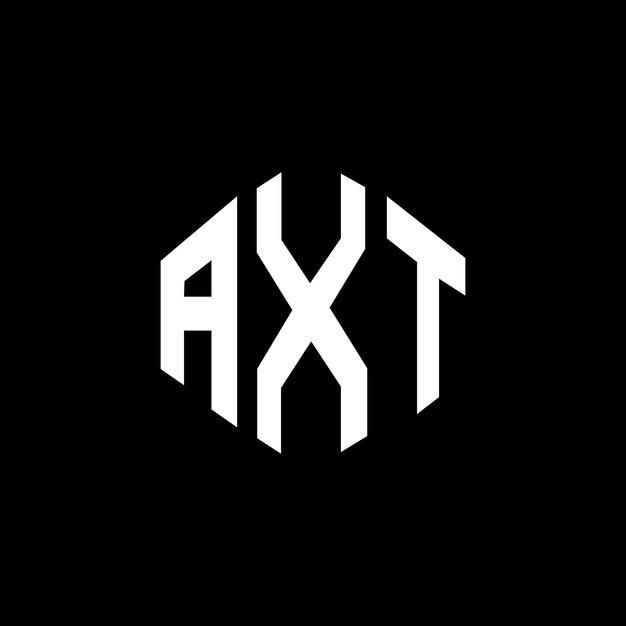 Vector axt letter logo design with polygon shape axt polygon and cube shape logo design axt hexagon vector logo template white and black colors axt monogram business and real estate logo