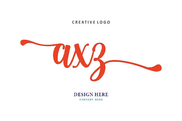 Il logo lettering axz è semplice, facile da capire e autorevole
