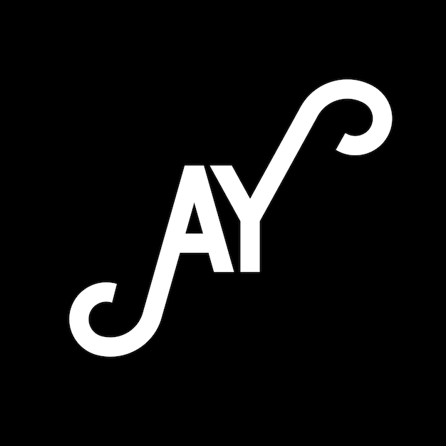 AY letter logo design on black background AY creative initials letter logo concept ay letter design AY white letter design on black background A Y a y logo