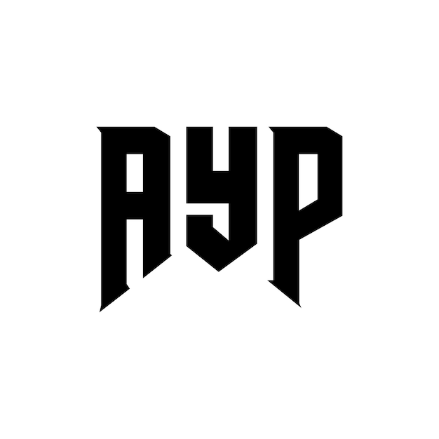 AYP letter logo design for technology company AYP logo design black and white color combination AYP logo AYP vector AYP design AYP icon AYP alphabet AYP typography logo design
