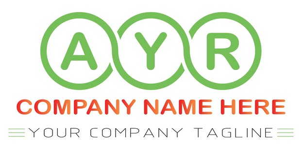 Ayr letter logo design