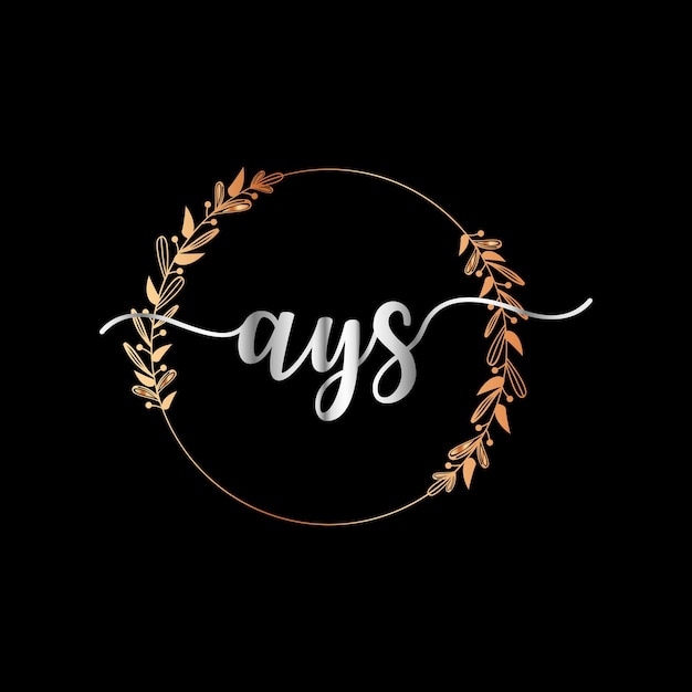 AYS Monogram logo voor viering evenement, bruiloft, wenskaart, uitnodiging Vector Template