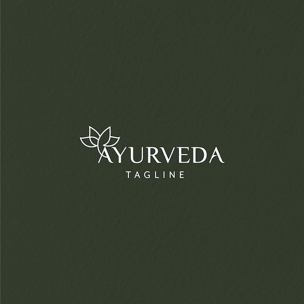 Vettore logo dell'ayurveda