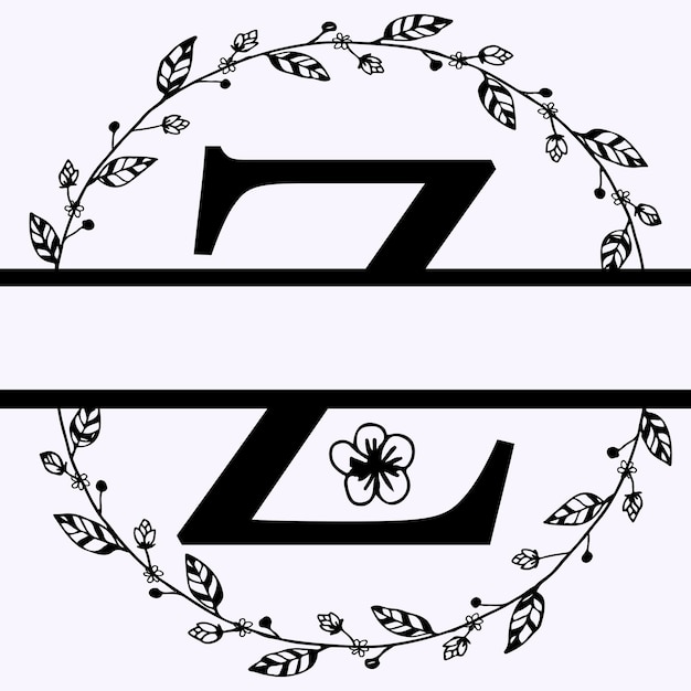 AZ Alphabet kids split space abstract monogram vector logo template