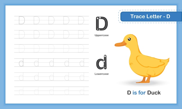 Vector az animal hand schrijven oefenboek