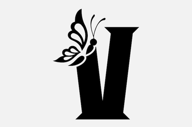 Vector az butterfly monogram alphabet bundle