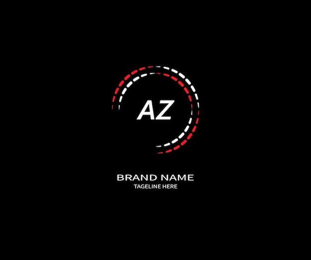 AZ 文字のロゴ デザイン ユニークな魅力的なクリエイティブなモダンなイニシャル AZ イニシャルベースの文字アイコンロゴ