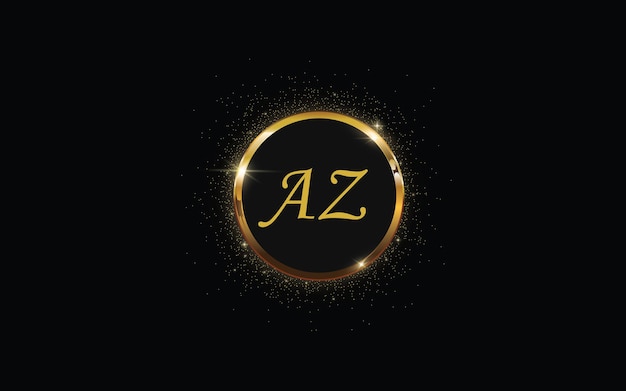 AZ letter logo luxury gradient design