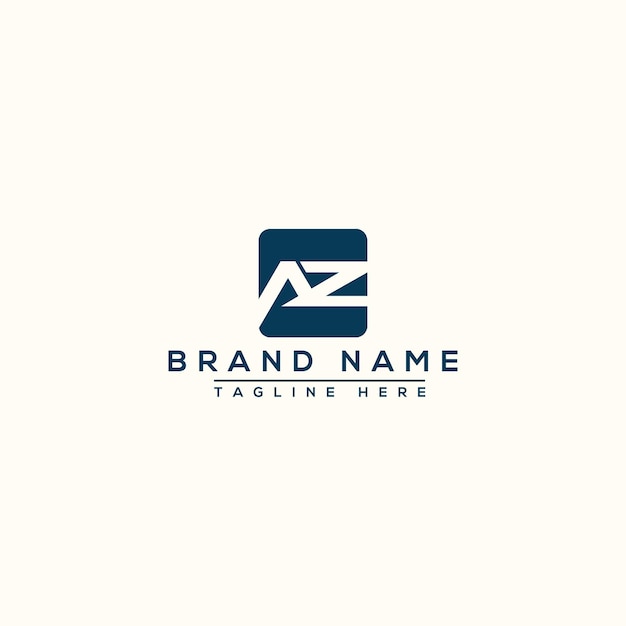 Az logo design template vector graphic branding element