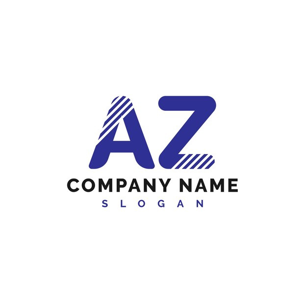 AZ Logo Ontwerp AZ Letter Logo Icon Vector Illustratie Vector
